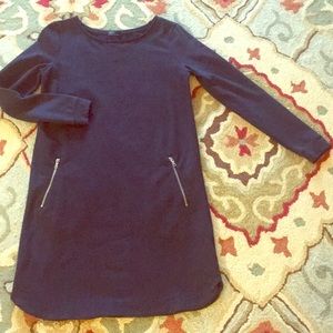 Navy blue GAP sweater dress with zipper pockets